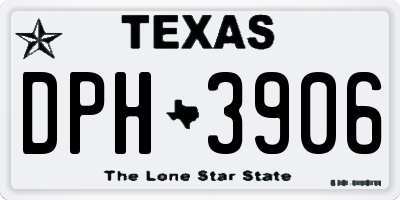 TX license plate DPH3906