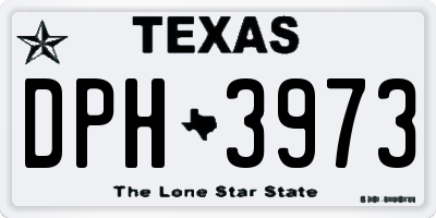 TX license plate DPH3973