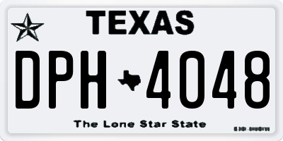 TX license plate DPH4048