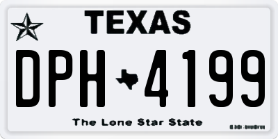 TX license plate DPH4199