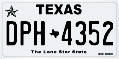 TX license plate DPH4352