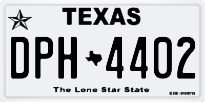 TX license plate DPH4402