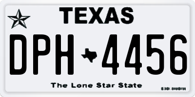 TX license plate DPH4456