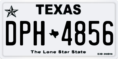 TX license plate DPH4856