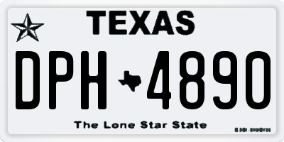 TX license plate DPH4890