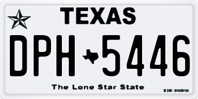 TX license plate DPH5446