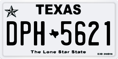 TX license plate DPH5621