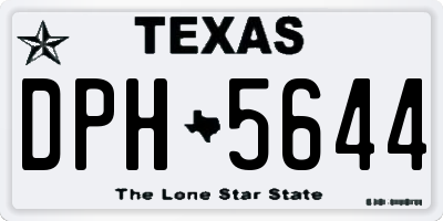 TX license plate DPH5644