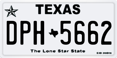 TX license plate DPH5662