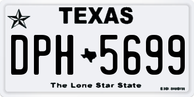 TX license plate DPH5699