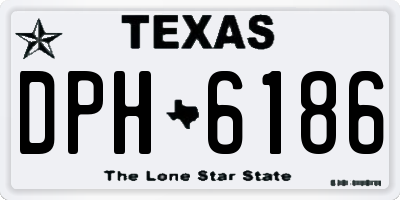 TX license plate DPH6186