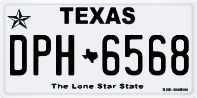 TX license plate DPH6568