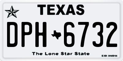 TX license plate DPH6732