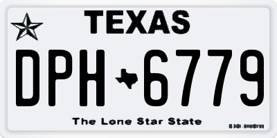 TX license plate DPH6779