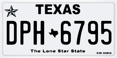 TX license plate DPH6795