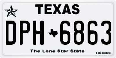 TX license plate DPH6863
