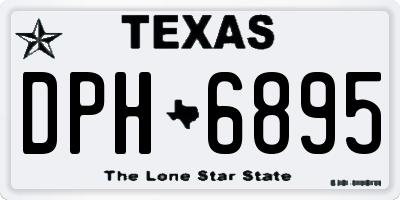 TX license plate DPH6895