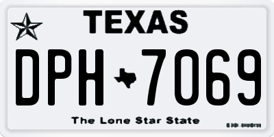 TX license plate DPH7069