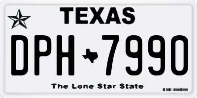 TX license plate DPH7990