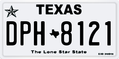 TX license plate DPH8121