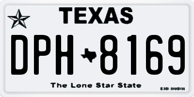 TX license plate DPH8169