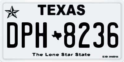 TX license plate DPH8236