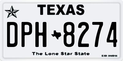 TX license plate DPH8274