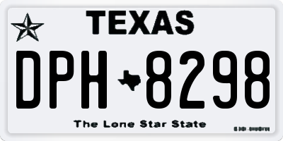TX license plate DPH8298
