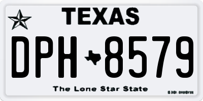 TX license plate DPH8579