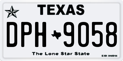 TX license plate DPH9058