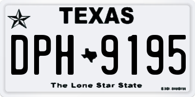 TX license plate DPH9195