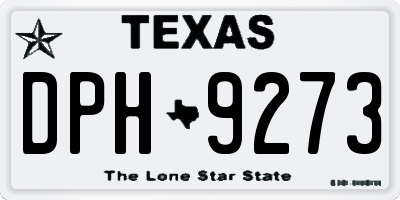TX license plate DPH9273