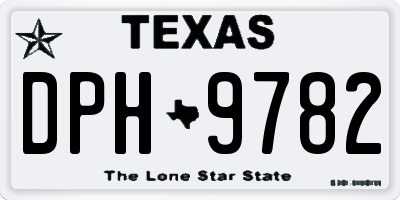 TX license plate DPH9782