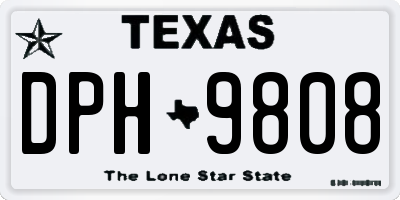 TX license plate DPH9808