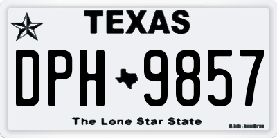 TX license plate DPH9857