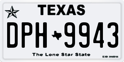 TX license plate DPH9943