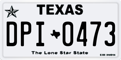 TX license plate DPI0473