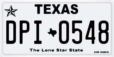 TX license plate DPI0548