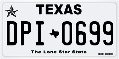 TX license plate DPI0699