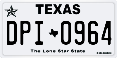 TX license plate DPI0964