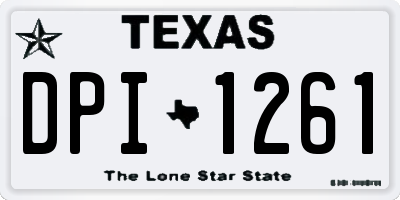 TX license plate DPI1261