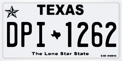 TX license plate DPI1262