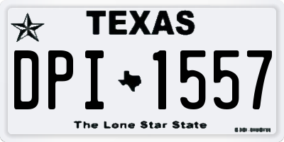 TX license plate DPI1557