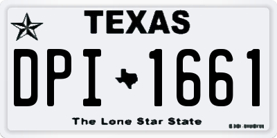 TX license plate DPI1661