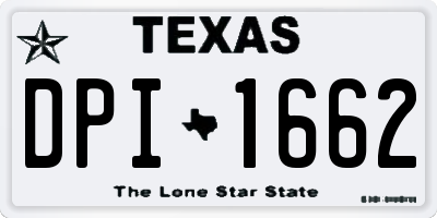 TX license plate DPI1662