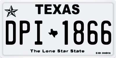 TX license plate DPI1866