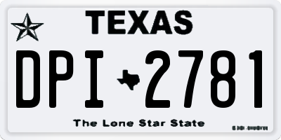 TX license plate DPI2781