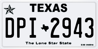 TX license plate DPI2943