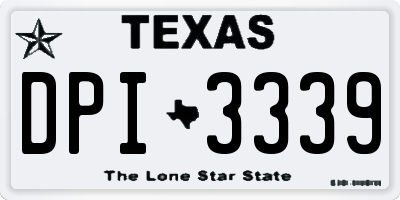 TX license plate DPI3339