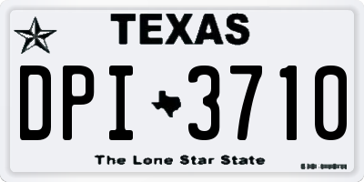 TX license plate DPI3710